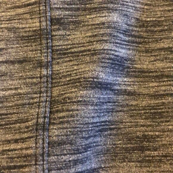 Athleta Gray & Black Striped Pocket Leggings - Picture 2 of 7